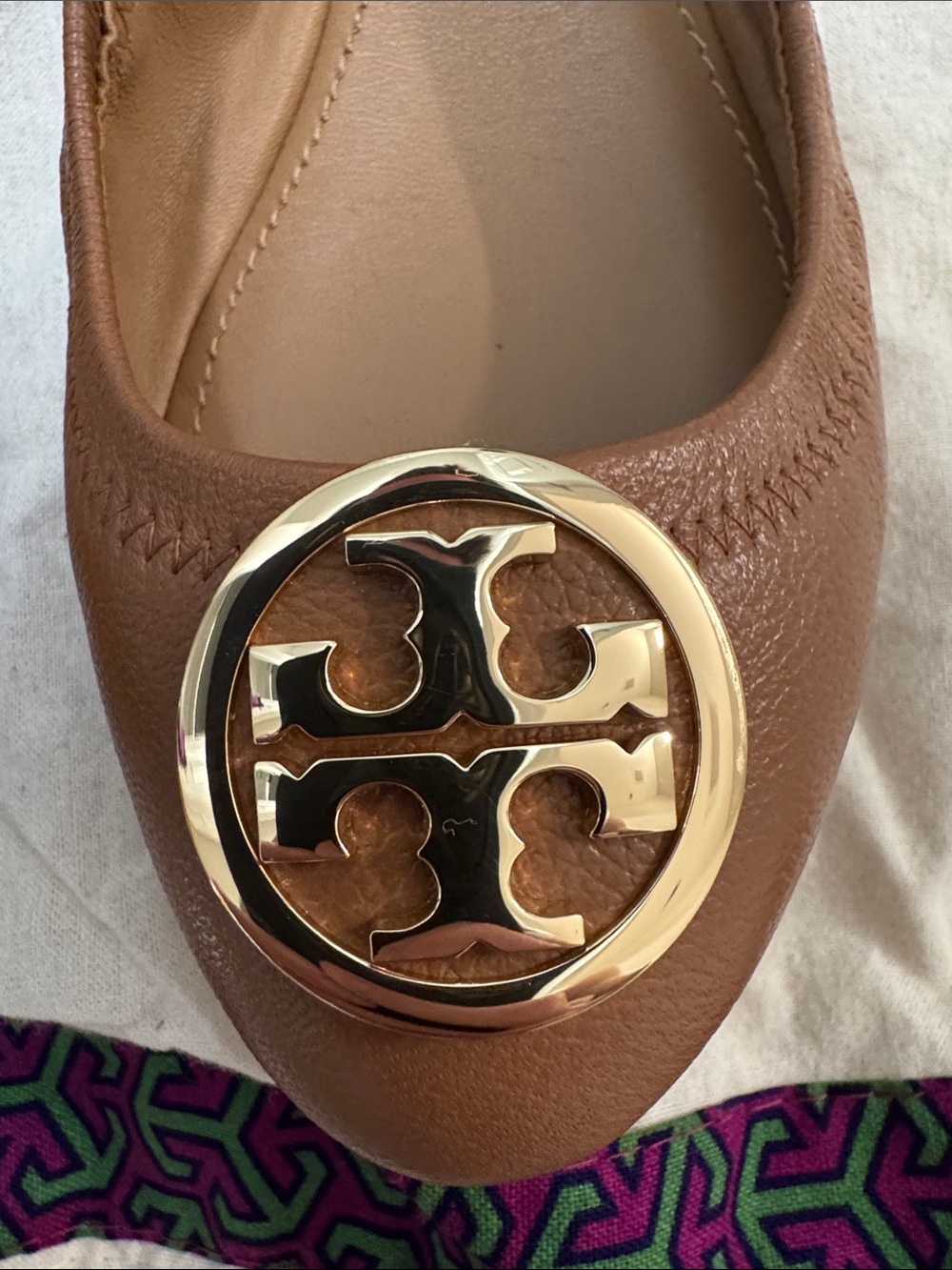 Tory Burch Leather Flats Size 8 - Picture 3 of 12